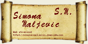Simona Maljević vizit kartica